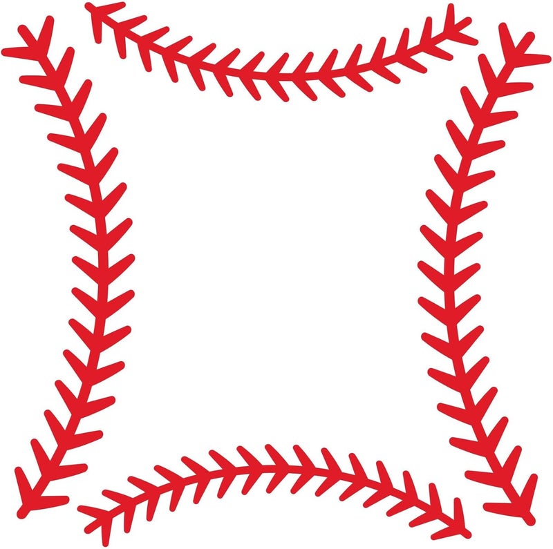 THEYGE Vinyl Baseball Wall Decals Big Baseball Stitches Stickers Peel and Stick Ceiling Decals Baseball Lace Wall Stickers Large Sport Ball Wall Stickers for Teens Boy Girl Bedroom Playroom Decor - Image 1