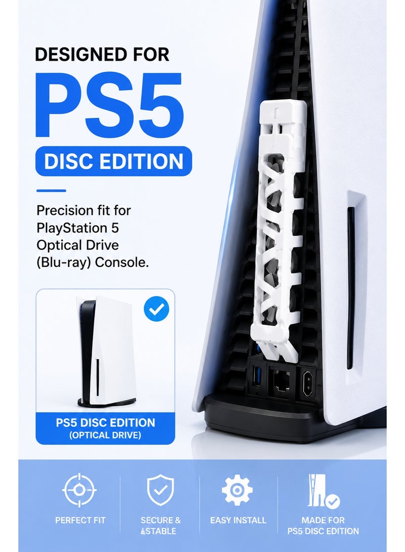 دوبي مروحة تبريد خلفية DOBE P5 لجهاز PlayStation 5 (إصدار الأقراص) | 3 مراوح تبريد صامتة | تعمل عبر منفذ USB | تصميم سهل التركيب (بآلية التثبيت بالكبس) | حماية من ارتفاع درجة الحرارة | متوافقة مع إصدار الأقراص من PlayStation 5 - Image 3