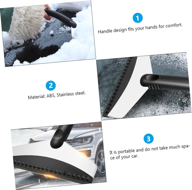 2pcs Stainless Steel Car Deicer and Snow Removal Shovel Hook for Easy Storage - Image 4
