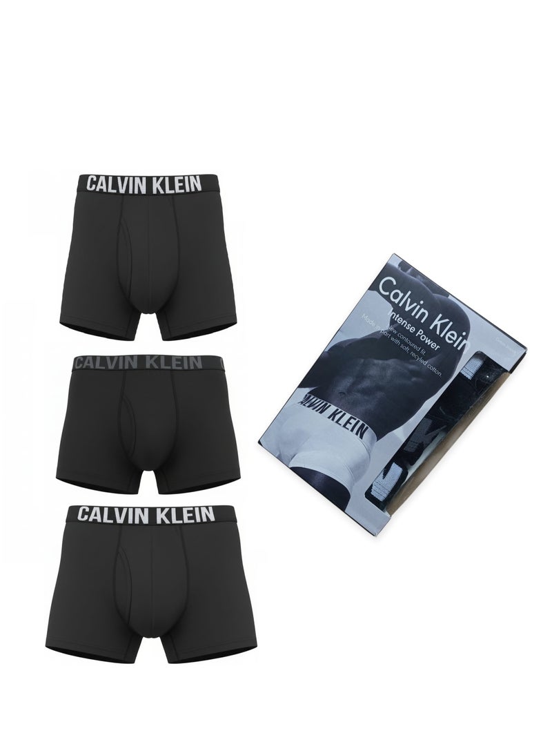 كالفن كلاين بيرفورمانس مجموعة بوكسر رجالي ملابس داخلية قطنية - (عبوة من 3 قطع) - مقاس ميديم - Image 1