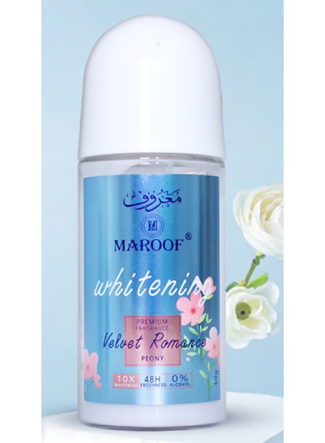 ماروف رول أون فاخر مضاد للتعرق، سريع الجفاف – فيلفيت رومانس (60 مل) - Image 1