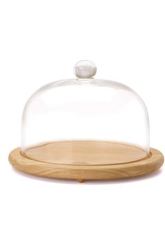BILLI Billi Glass Cheese Dome With Wooden Base  - Image 2