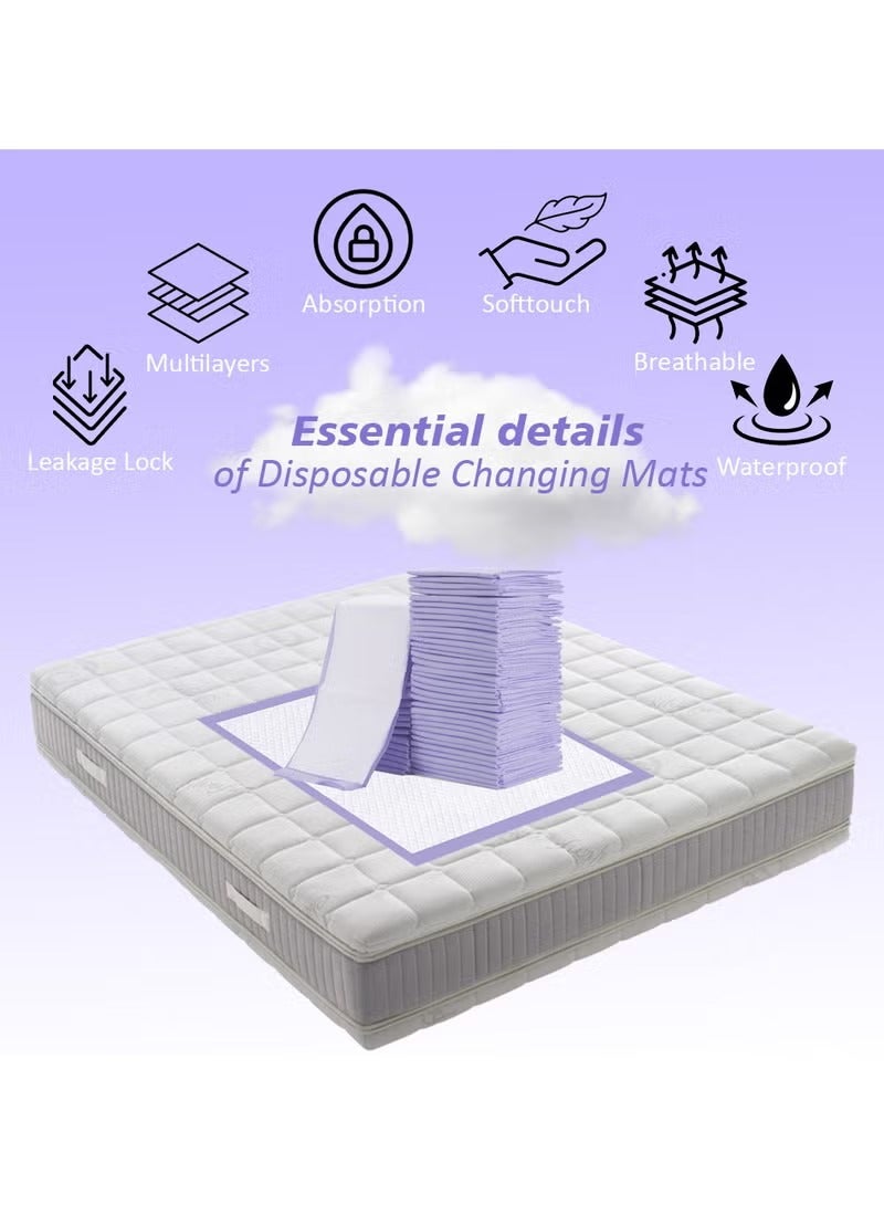 Disposable Changing pads (Pack Of 30) for Baby 60 cm X 45 cm Soft Ultra Absorbent Waterproof Diaper - Image 2