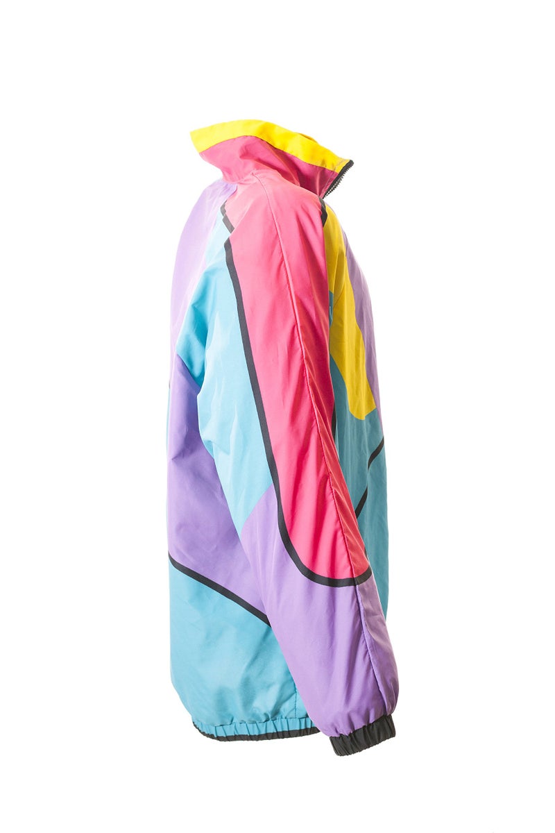 Funny Guy Mugs Gnarly 80s & 90s Retro Neon Windbreaker, Small - Image 5