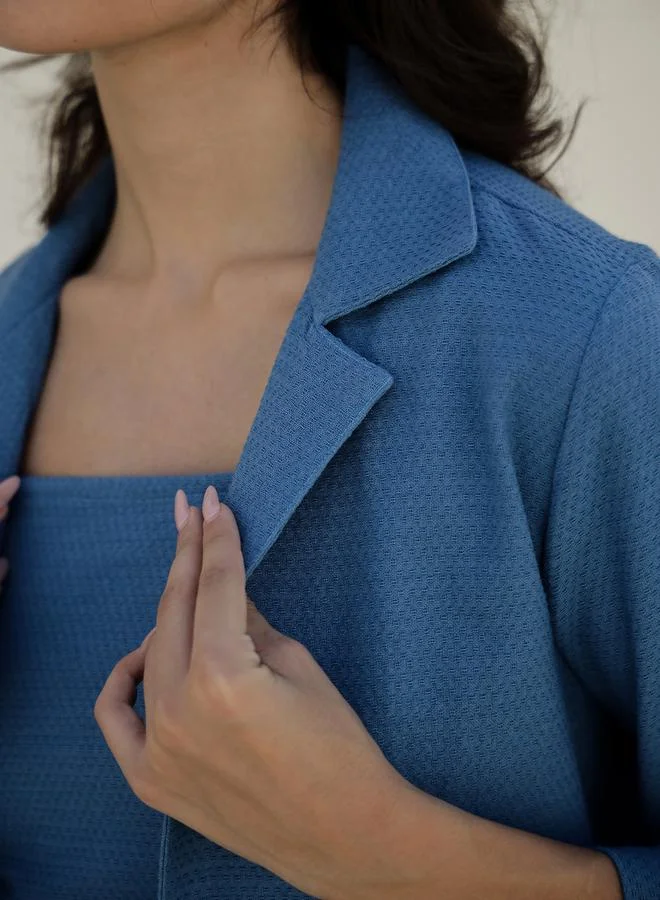 sanskrutihomes sanskrutihomes Textured Jacket with Sleeveless Top and Trouser Co-ords