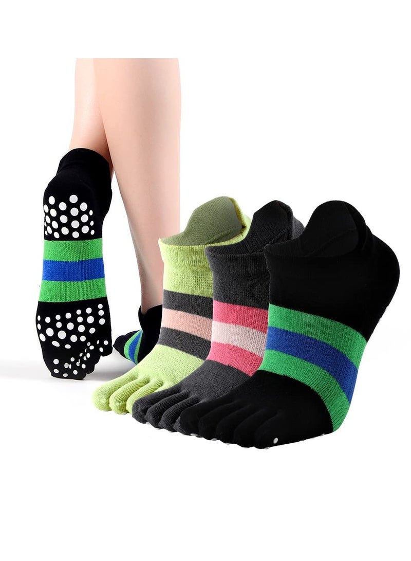 Nariele 3 Pairs Of Running Yoga Non-Slip Shoes And Socks Women'S Five-Finger Running Socks With Grip - Image 1