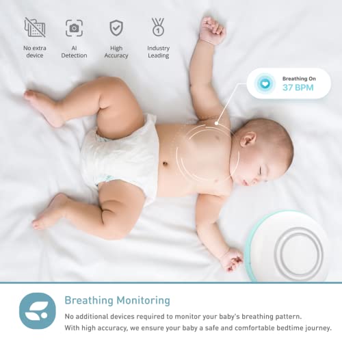 Lollipop Baby Monitor Turquoise FullFeatured Smart WiFi Camera of True Crying Detection with Extra inApp Plan of Breathing MonitoringSleep TrackingAccessories Free7 Days Trial Period - Image 3