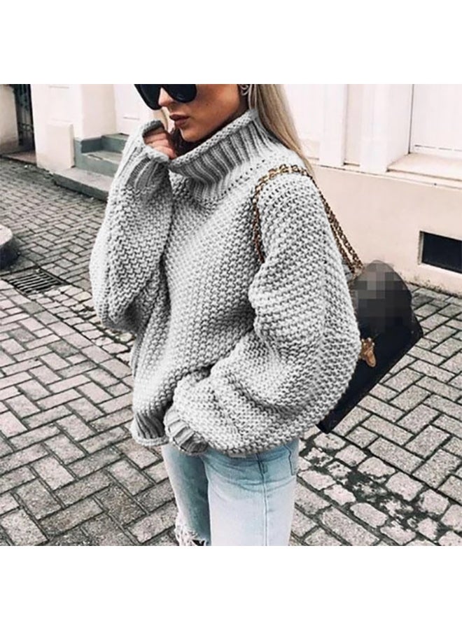 NIBEMINENT Women Solid Sweater Turtleneck Drop Shoulder Casual Pullovers Loose Jumper And Sweater  Sweaters For Women Streetwear - Image 1