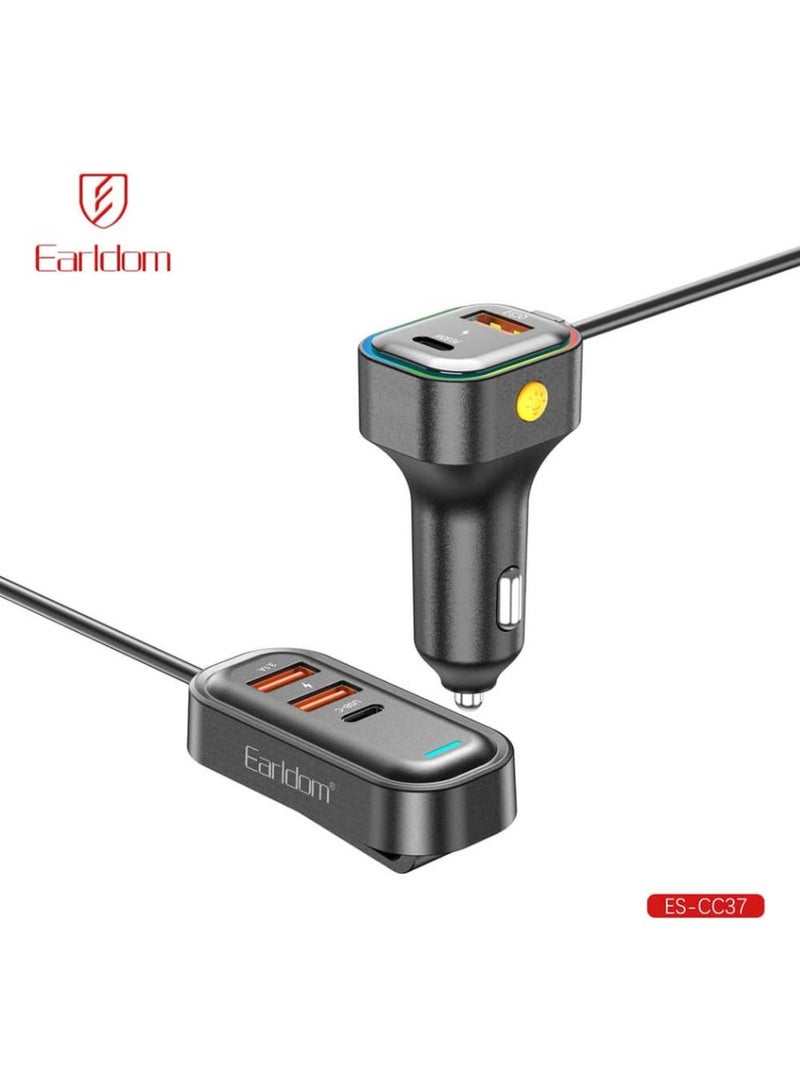 Earldom CC37 5-in-1 Car Charger – Versatile Charging for All Your Devices - Image 1