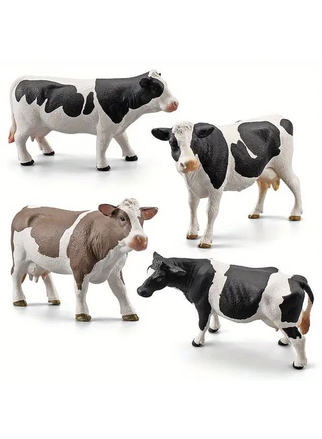 BL 1109 Cow PVC Static Sculpture Figurine with Poseable Legs Desktop Farmhouse Decor - Image 2