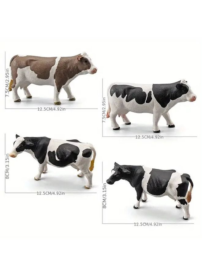 BL 1109 Cow PVC Static Sculpture Figurine with Poseable Legs Desktop Farmhouse Decor - Image 3