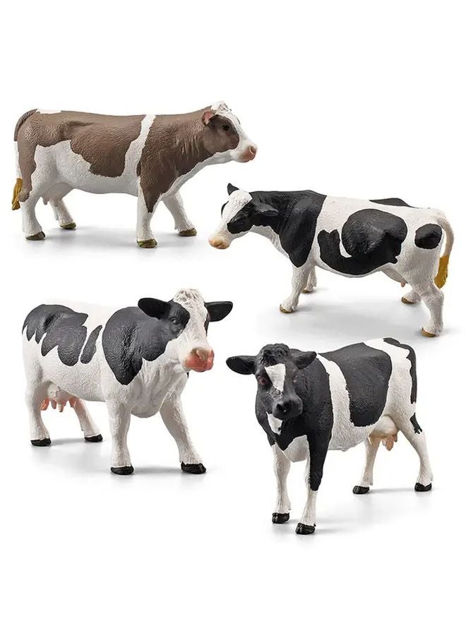 BL 1109 Cow PVC Static Sculpture Figurine with Poseable Legs Desktop Farmhouse Decor - Image 4
