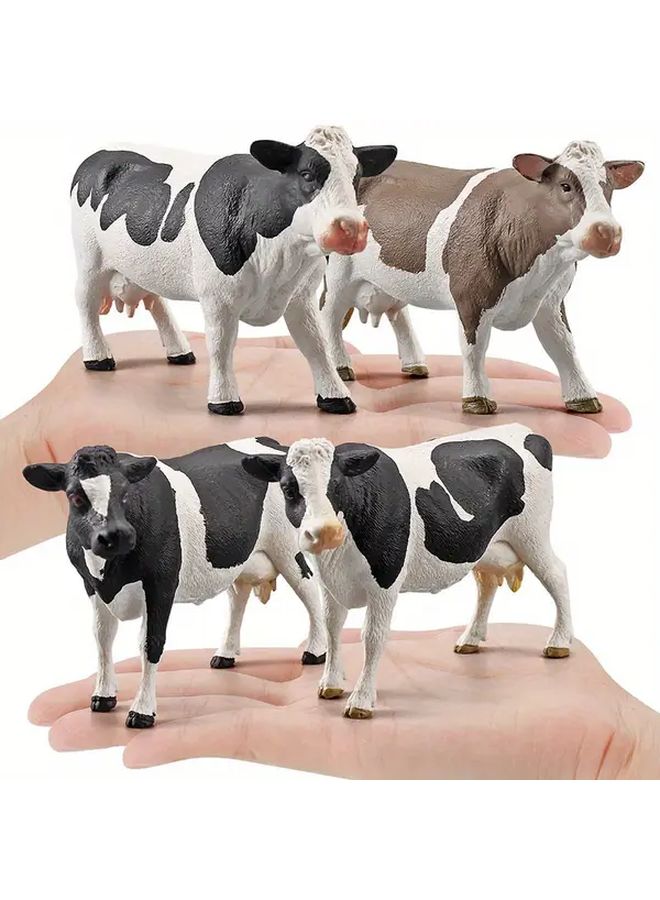 BL 1109 Cow PVC Static Sculpture Figurine with Poseable Legs Desktop Farmhouse Decor - Image 5