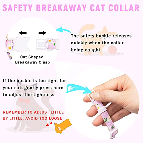 JXFUKAL Airtag Cat Collar, JXFUKAL Kitten Collar Breakaway with Silicone Airtag Holder, Bells & Flower Charm for Girl Cats Boy Cats Small Dogs(Purple) - Image 5