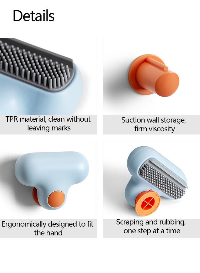 Ant أداة ممسحة مكونة من قطعتين، منظف زجاجي لتخزين جدار الشفط، أداة تنظيف الدش للأبواب الزجاجية للنوافذ - Image 3