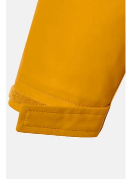 Tchibo Kids Girl Hooded Solid Long Sleeve Rain Jacket, Yellow  - Image 2