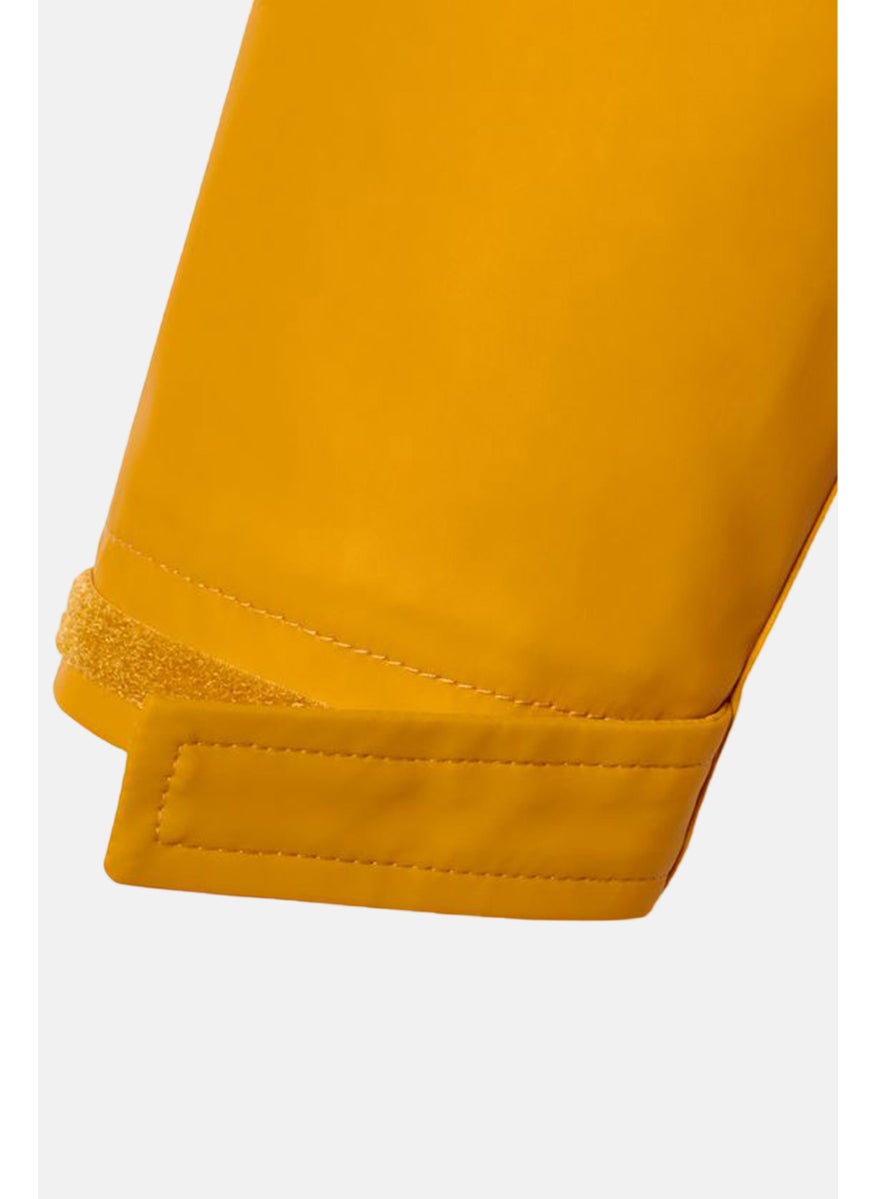 Tchibo Kids Girl Hooded Solid Long Sleeve Rain Jacket, Yellow  - Image 2