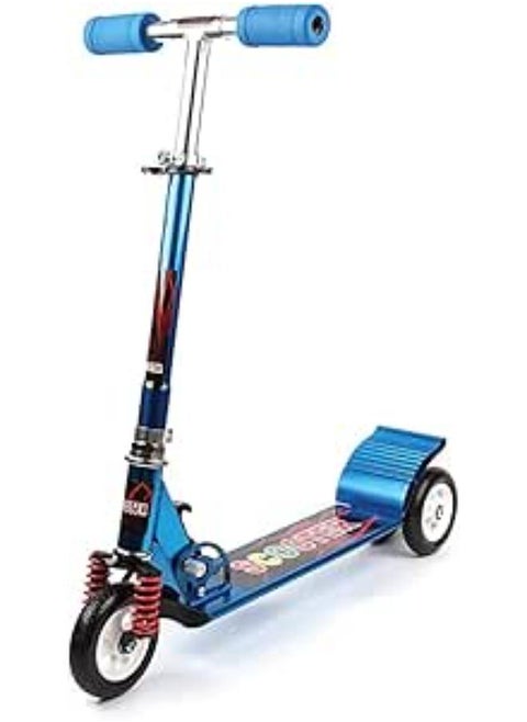 Plastic Scooter With 3 Wheels And Handle For Children - Multi Color