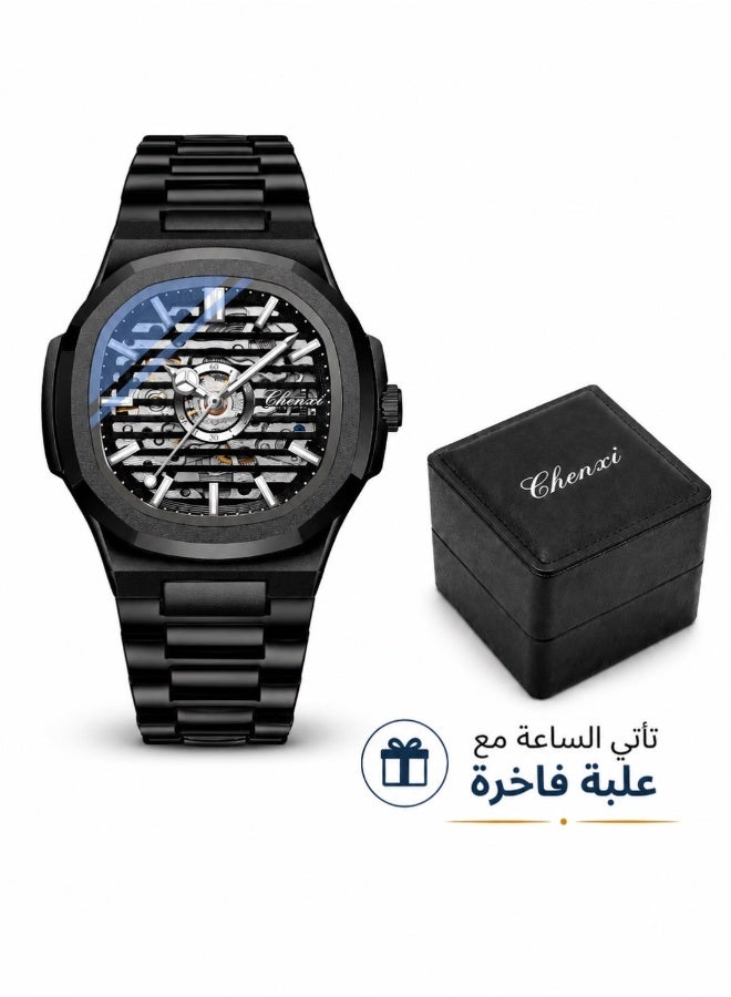Chenxi Men’s Mechanical Wrist Watch with Luxury Modern Design, Water Resistant, Scratch-Resistant Glass, Full Stainless Steel with Elegant Box - Image 1