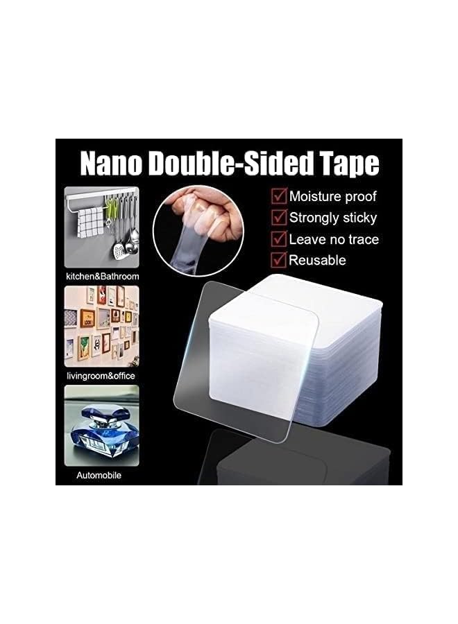 PROMASS Double Sided Tape Heavy Duty 80 Pcs 2.36in x 2.36in Mounting Tape Sticker Strong Waterproof Tape and Wall Tape for Indoor and Outdoor - Image 3