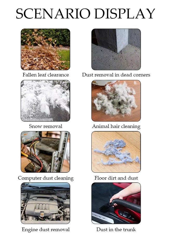 DUNISO Electric Blower, Cordless Leaf Blower，Car Vacuum Cleaner With Lithium Battery, Variable Speed, For Leaf Blowing, Vacuuming And Shredding, Easy Garden Cleaning And Vacuuming, Suitable For Car, Home, Garden And Outdoor  - Image 5