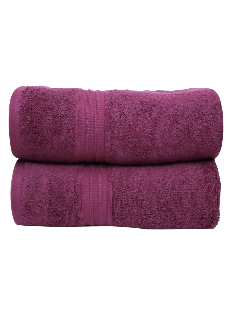 Bliss Casa Bath Towels (2 Pack, 80 x 160 cm) - 650 GSM Bathroom Towel Set - 100% Cotton 20/D Ring Spun Luxury Towels Set Highly Absorbent, Quick Dry and Soft Feel Bathroom Towels - Image 1