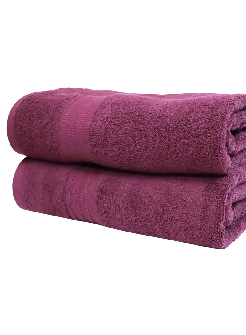 Bliss Casa Bath Towels (2 Pack, 80 x 160 cm) - 650 GSM Bathroom Towel Set - 100% Cotton 20/D Ring Spun Luxury Towels Set Highly Absorbent, Quick Dry and Soft Feel Bathroom Towels - Image 2