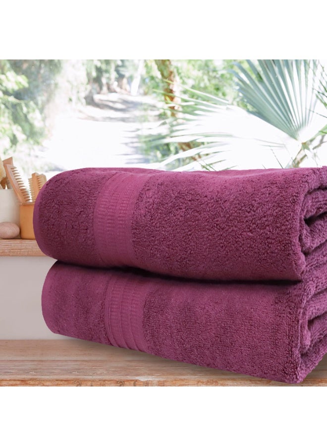 Bliss Casa Bath Towels (2 Pack, 80 x 160 cm) - 650 GSM Bathroom Towel Set - 100% Cotton 20/D Ring Spun Luxury Towels Set Highly Absorbent, Quick Dry and Soft Feel Bathroom Towels - Image 3