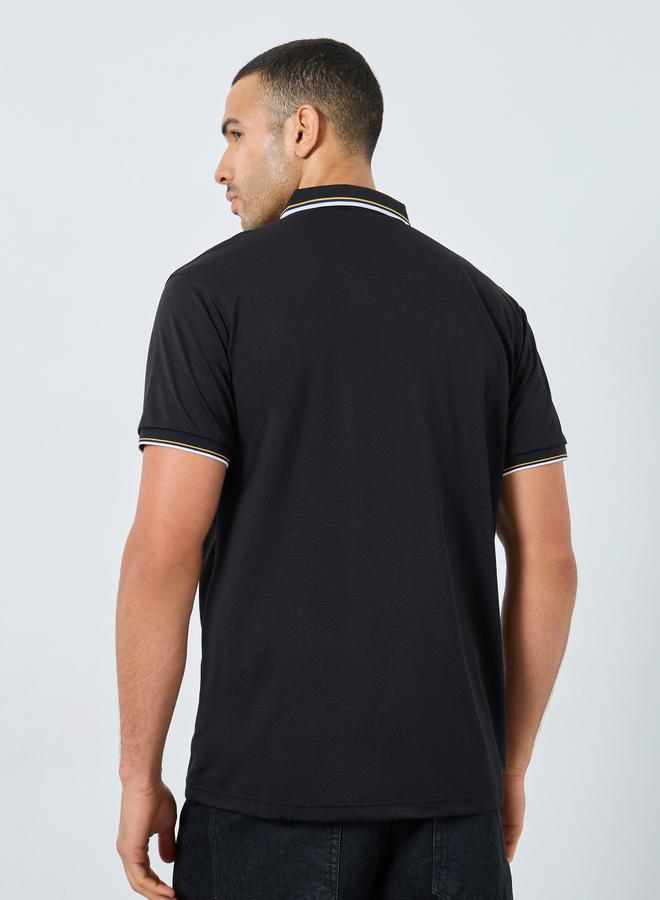 Styli Men Regular Fit Contrast Tipping Solid Polo - Image 4