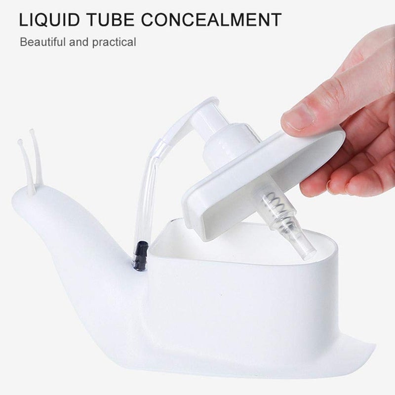 Nityasiddh Snail-Shape Liquid Soap Dispenser-120ml Portable Snail Shape Liquid Soap Dispenser Hand Wash Dispenser Pump Push-Type Shampoo Dispenser for Home Office Hotel Bathroom (Multi) - Image 5