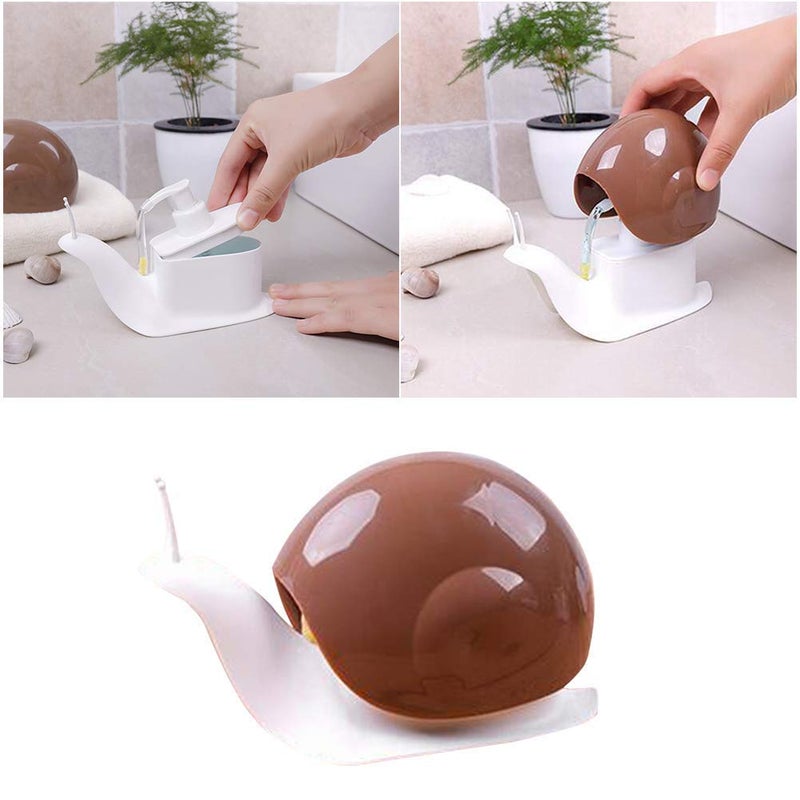 Nityasiddh Snail-Shape Liquid Soap Dispenser-120ml Portable Snail Shape Liquid Soap Dispenser Hand Wash Dispenser Pump Push-Type Shampoo Dispenser for Home Office Hotel Bathroom (Multi) - Image 4