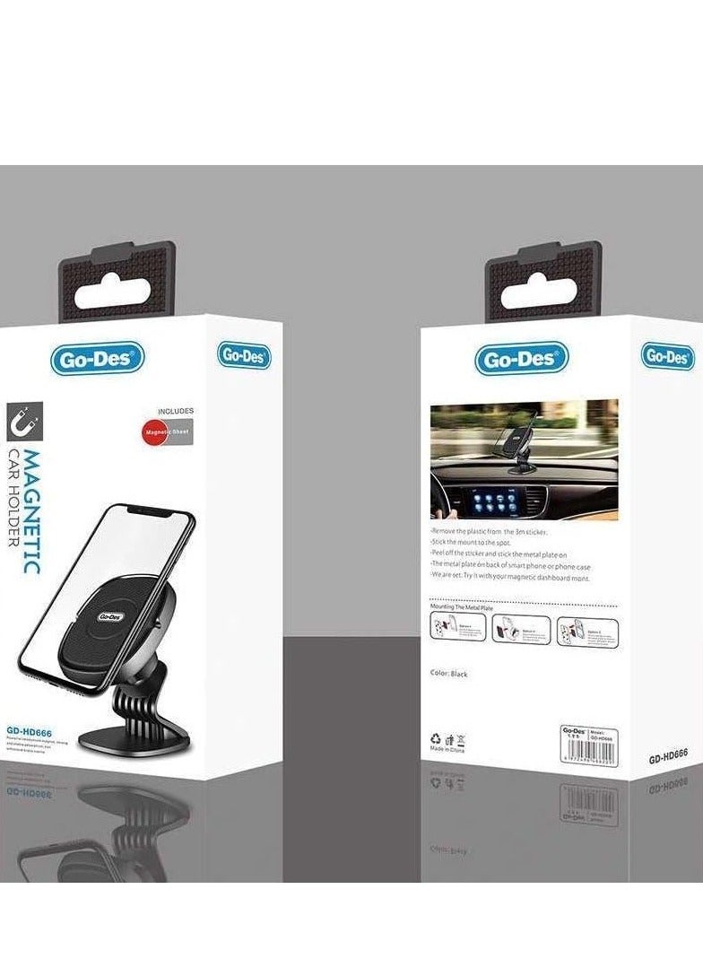 JAJEEK Magnetic Phone Mount Holder – Universal Mount for iPhone, Samsung, Huawei & More, Secure & Hands-Free Car Phone Holder - Image 4