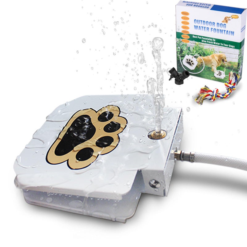 BACOENG Outdoor Dog Pet Water Sprinkler Easy Activated Dog Water Fountain Toy with Molar Rope Upgrade Premier Valve Set We Copper VS Others Plastic - Image 2