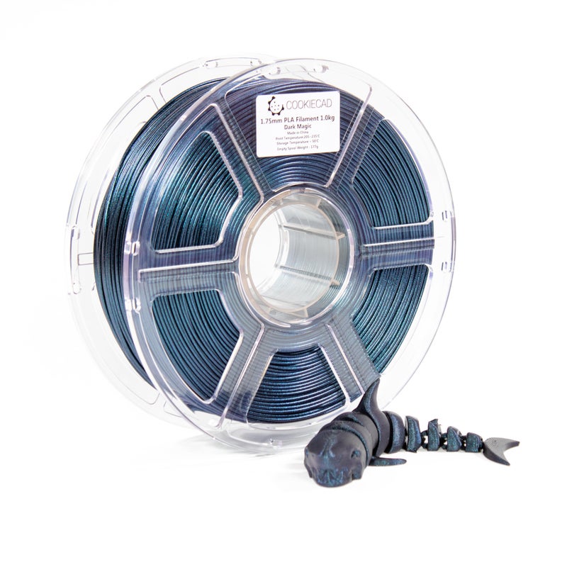 Cookiecad PLA Filament 1.75mm 1kg Iridescent Glitter 3D Printer Filament - Dark Magic Elixir PLA