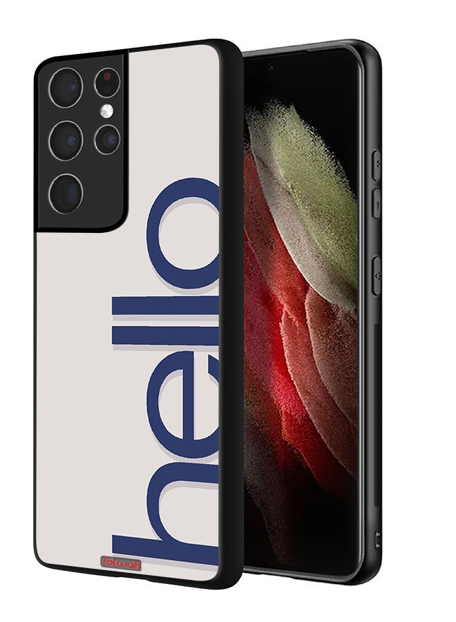 Tolwak Samsung Galaxy S21 Ultra 5G Protective Case Cover Hello - Image 1