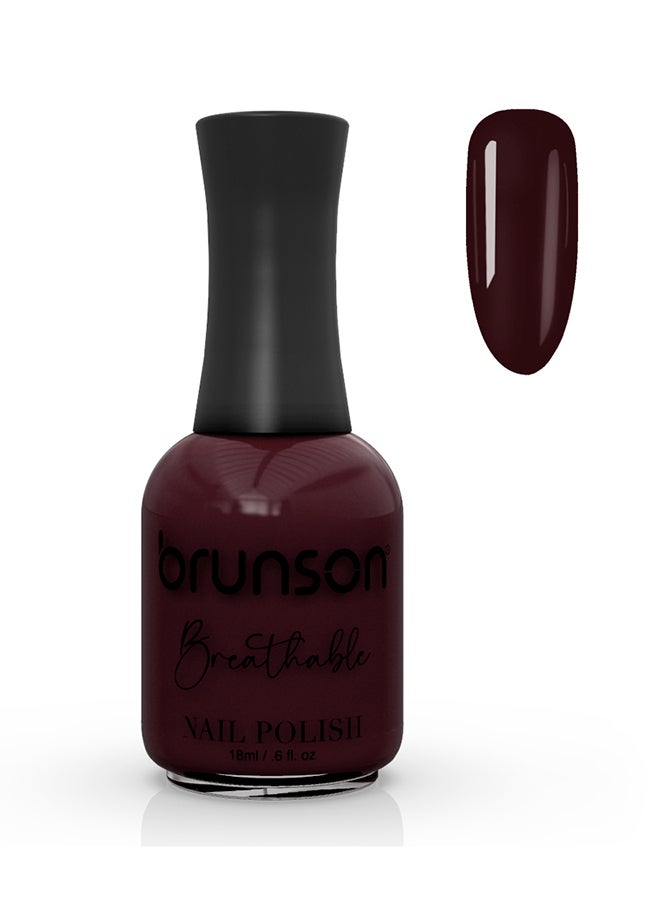 brunson طلاء أظافر قابل للتنفس طلاء أظافر حلال مناسب للوضوء سريع الجفاف نباتي يدوم طويلاً ولكن سهل التقشير 18 مل BH125