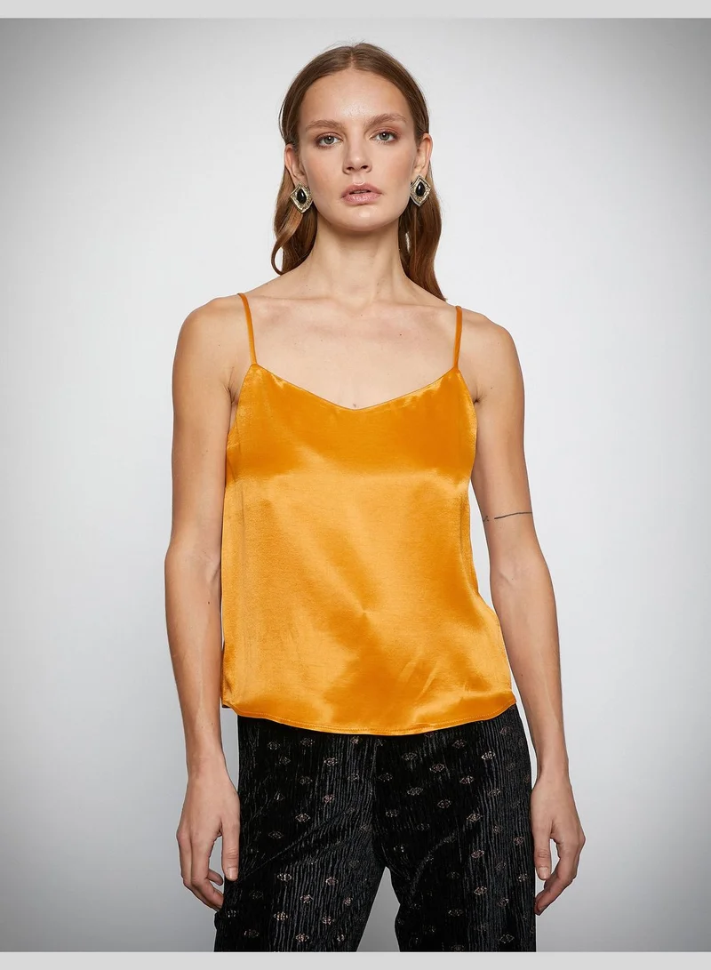 KOTON Strappy Satin Blouse