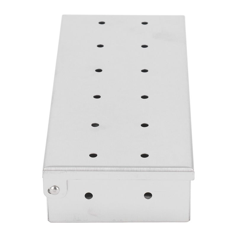 Stainless Steel Smoker Box Wood Chip Smoker Box BBQ Smoke Box with Vented Lid Add Smoked BBQ Flavor Hinged Lid Grill Accessories - Image 4