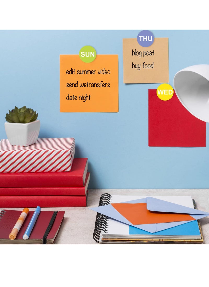 Generic - 7 Days of The Week Labels Color Coding Dot Round Self Adhesive Stickers for Kitchen 1 Round Day Dot Food Rotation Labels 3500 Removable Date Stickers for Food Containers 500 Labels Roll - Image 1