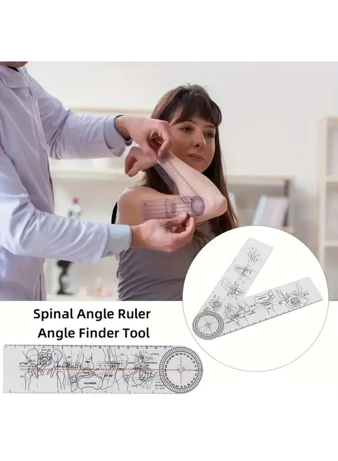 1pc 360 Degree Mechanical Goniometer Inclinometer Protractor 0 140 Angle Ruler Durable Plastic - Image 1