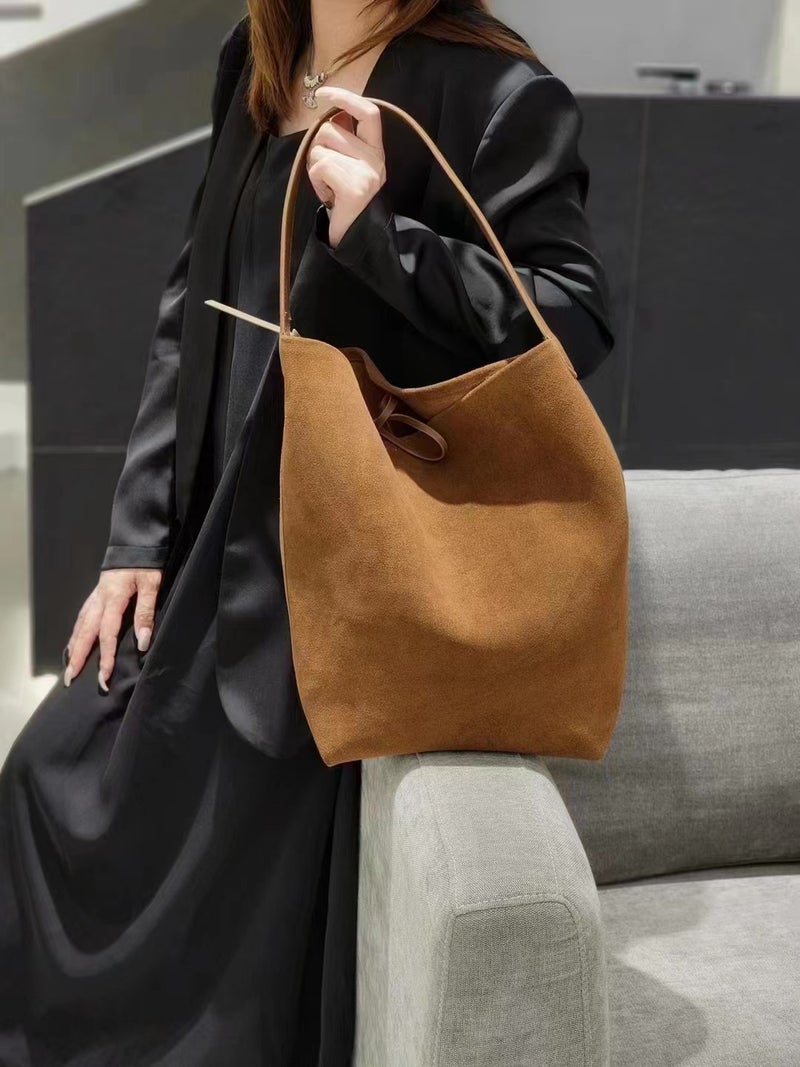Tr Suede Bucket Bag/Large And Medium Size Small Size Park Tobe Daily Commuter Wear Wear Yyds - Image 1