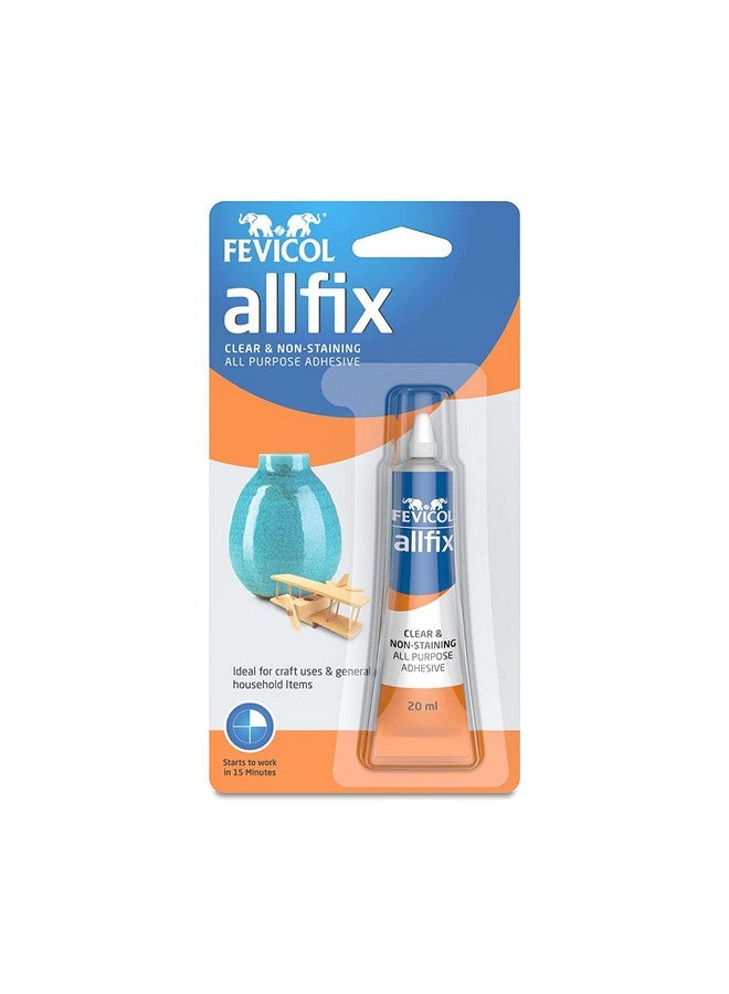 Pidilite فيفيكول أولفيكس، 20 مل - عبوة من 12 | شفاف وغير ملون | لاصق متعدد الاستخدامات | ربط قوي | سهل الاستخدام | فن وحرف يدوية | مناسب لتثبيت الحرف، الكرتون، البلاستيك، الخشب، الخشب المضغوط - Image 1