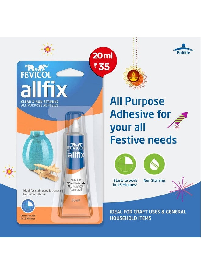 Pidilite فيفيكول أولفيكس، 20 مل - عبوة من 12 | شفاف وغير ملون | لاصق متعدد الاستخدامات | ربط قوي | سهل الاستخدام | فن وحرف يدوية | مناسب لتثبيت الحرف، الكرتون، البلاستيك، الخشب، الخشب المضغوط - Image 3