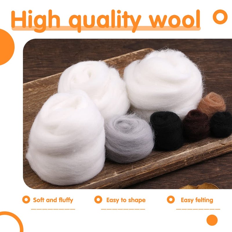 Mayboos Needle Felting Kit,3 Pieces Making Wool Needle Felting Starter Kit with Instruction,Felting Foam Mat and DIY Needle Felting Supply for DIY Craft Animal Home Decoration - Image 3