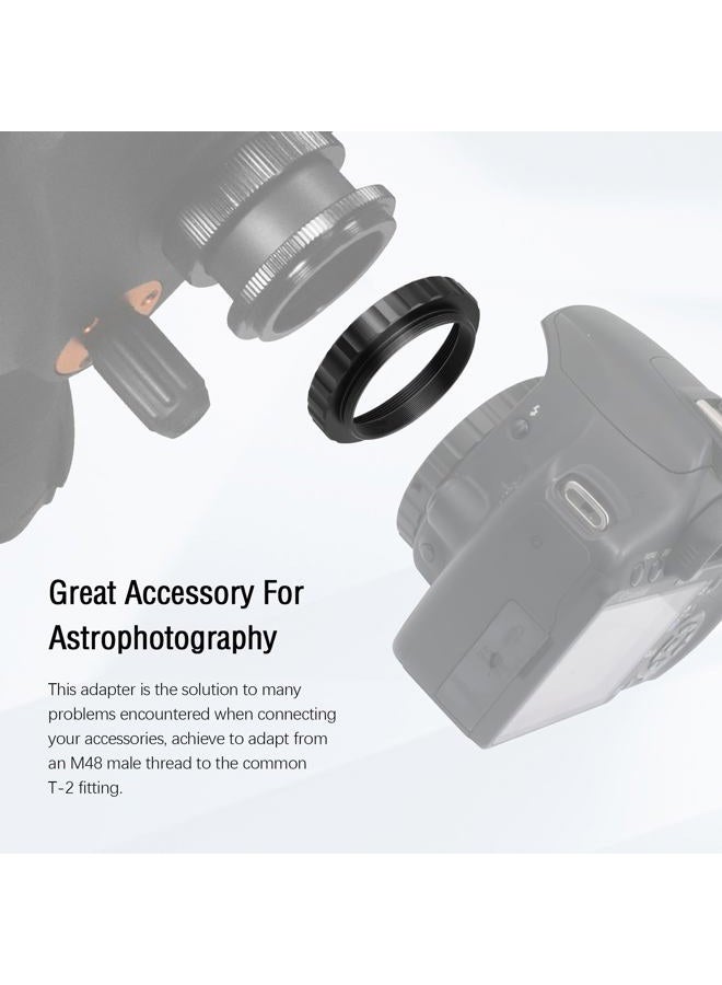 Astromania T / T2 Male Thread 48mm to 42mm Female M48 to M42 Telescope Adapter - Image 4