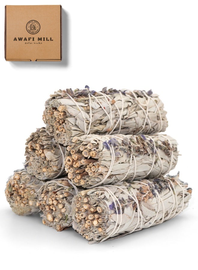 AWAFI MILL White Sage with Lavender | Calming Smudge Stick for Cleansing & Relaxation - Image 1
