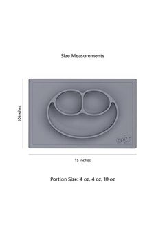 ezpz Happy Mat - 100% Food Grade Silicone Suction Plate with Built-in Placemat for Toddlers Smile Design Plates Promotes Baby Led Weaning - Divided Plate - Microwave & Oven Safe - 24months+ (Mauve) - pzsku/Z8AEB9D8C77B4E872D6FAZ/45/_/1738305251/a618c199-e611-4021-98c6-f2a72dee6a66