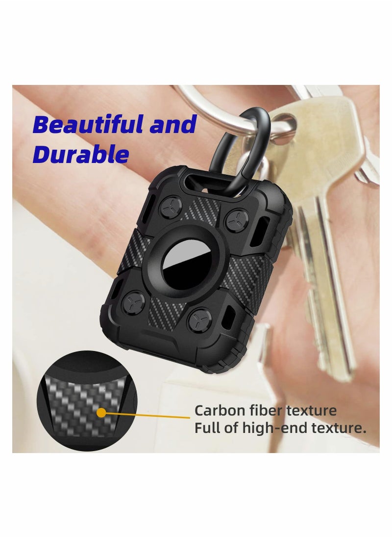SYOSI - 4 Pack Airtag Case With Key Ring Full Body Shockproof Waterproof Anti Scratch Holder for Wallet Tracker Dog Collar - Image 1