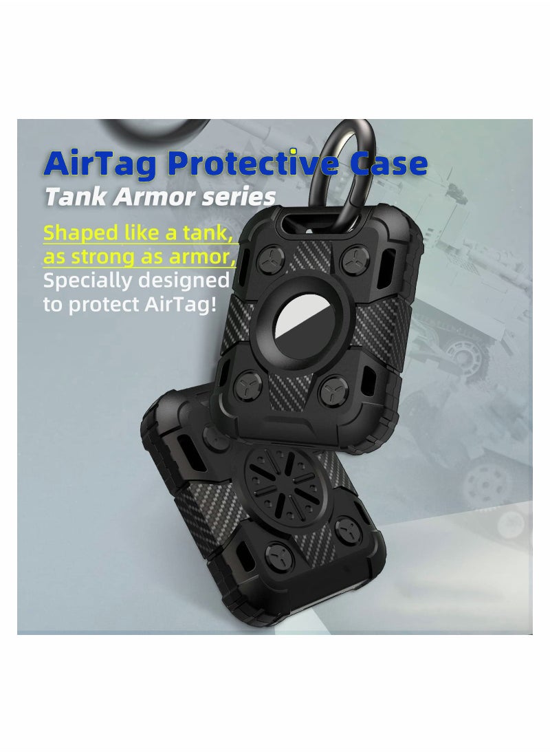 SYOSI - 4 Pack Airtag Case With Key Ring Full Body Shockproof Waterproof Anti Scratch Holder for Wallet Tracker Dog Collar - Image 1