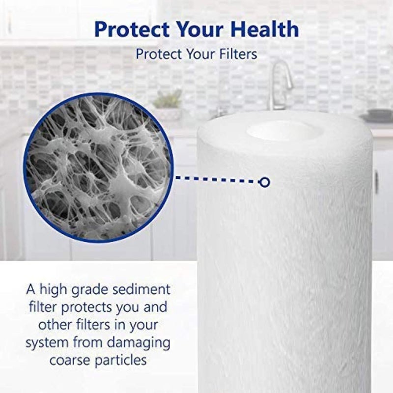 Filox 10 Inch PP Spun Filter Cartridge | 5 Micron Pre Filter Candle for All Type RO UV UF Water Purifiers | Compatible with 9 LTR to 25 LTR Systems | RO Water Purifier Sediment Filter (3) - Image 4